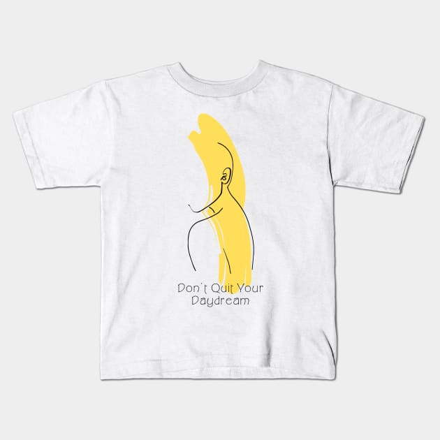 Don't Quit Your Daydream Silhouette Art Kids T-Shirt by Annalaven